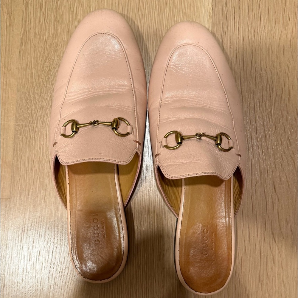 Gucci Princetown Blush Pink Leather Mules